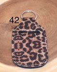 Neoprene Hand Sanitizer Keyring - #42 - Large Leopard