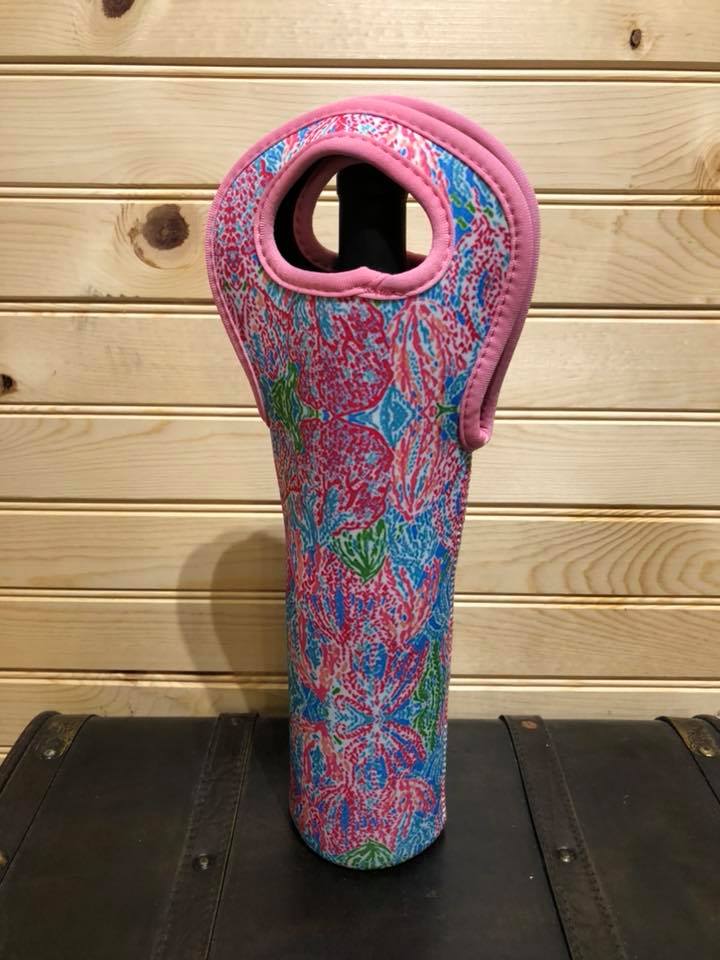 Neoprene Wine Bag - Coral