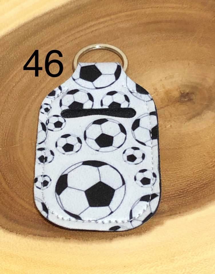 Neoprene Hand Sanitizer Keyring - #46 - Soccer