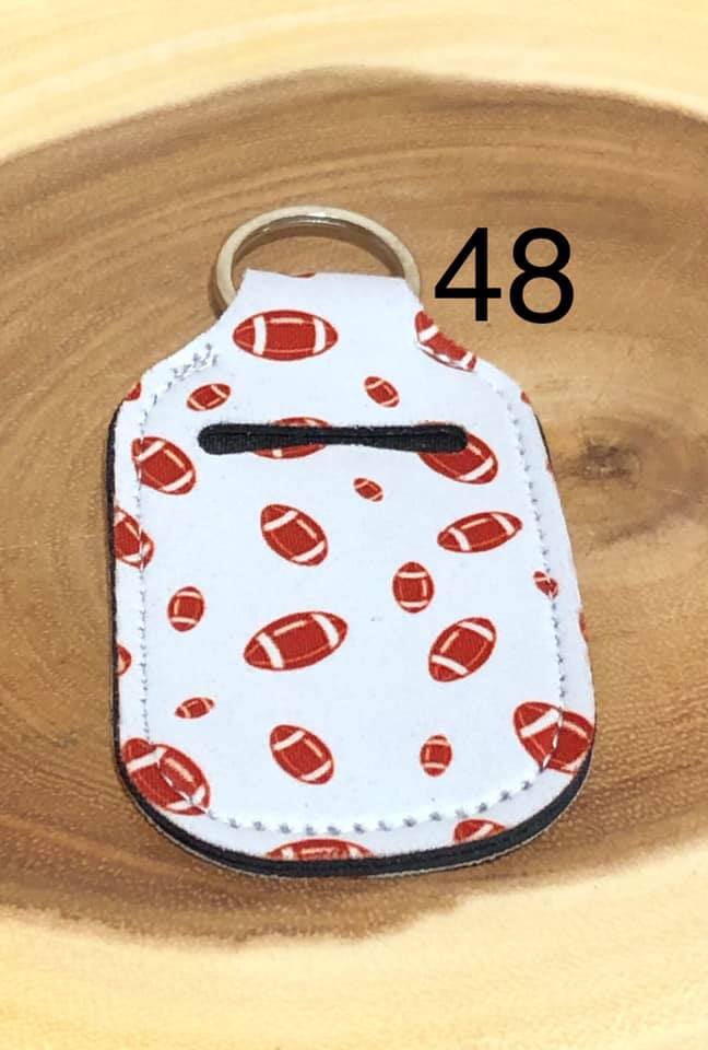 Neoprene Hand Sanitizer Keyring - #48 - Football