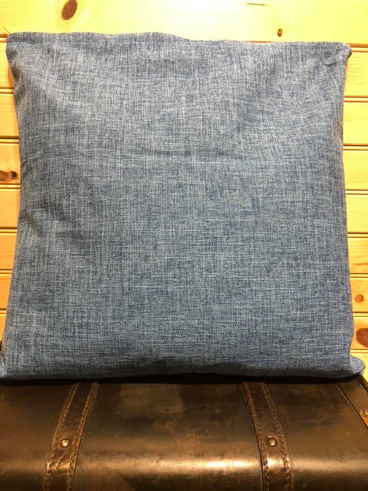 Throw Pillow Case - Blue Tweed