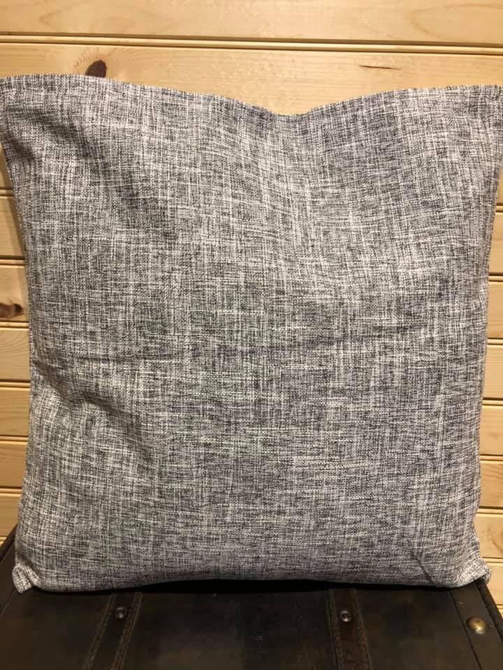 Throw Pillow Case - Black/White Tweed