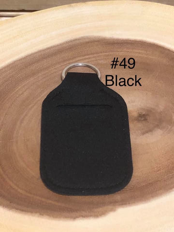 Neoprene Hand Sanitizer Keyring - #49 - Black