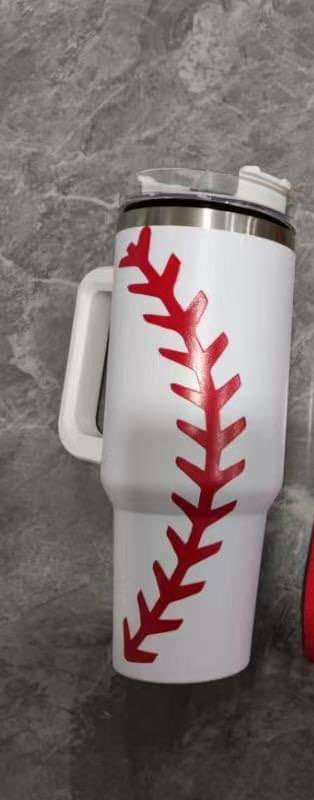 X Large Double Wall Handle Tumbler - Baseball