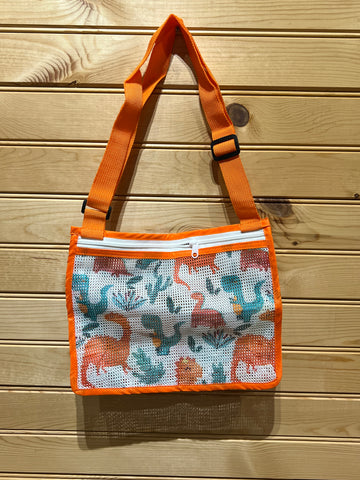 Seashell Bag - Orange Dino