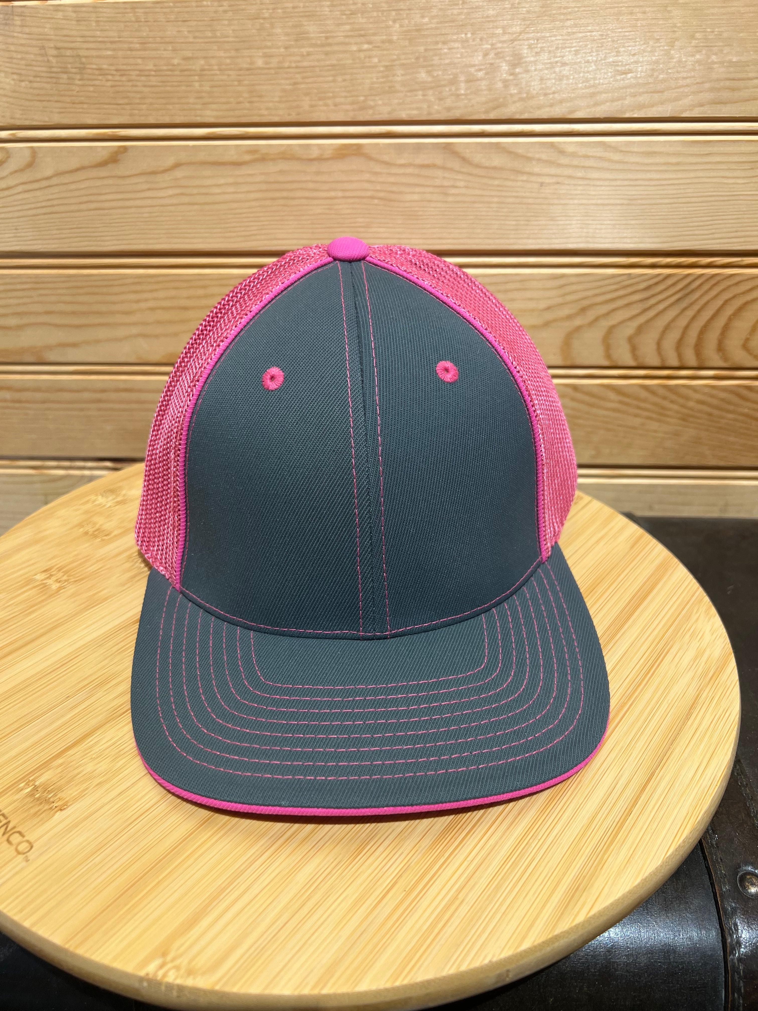 Pacific Trucker FlexFit ProModel 404M Sm-Med 6 7/8 - 7 3/8 - Pink Mesh with Grey Front