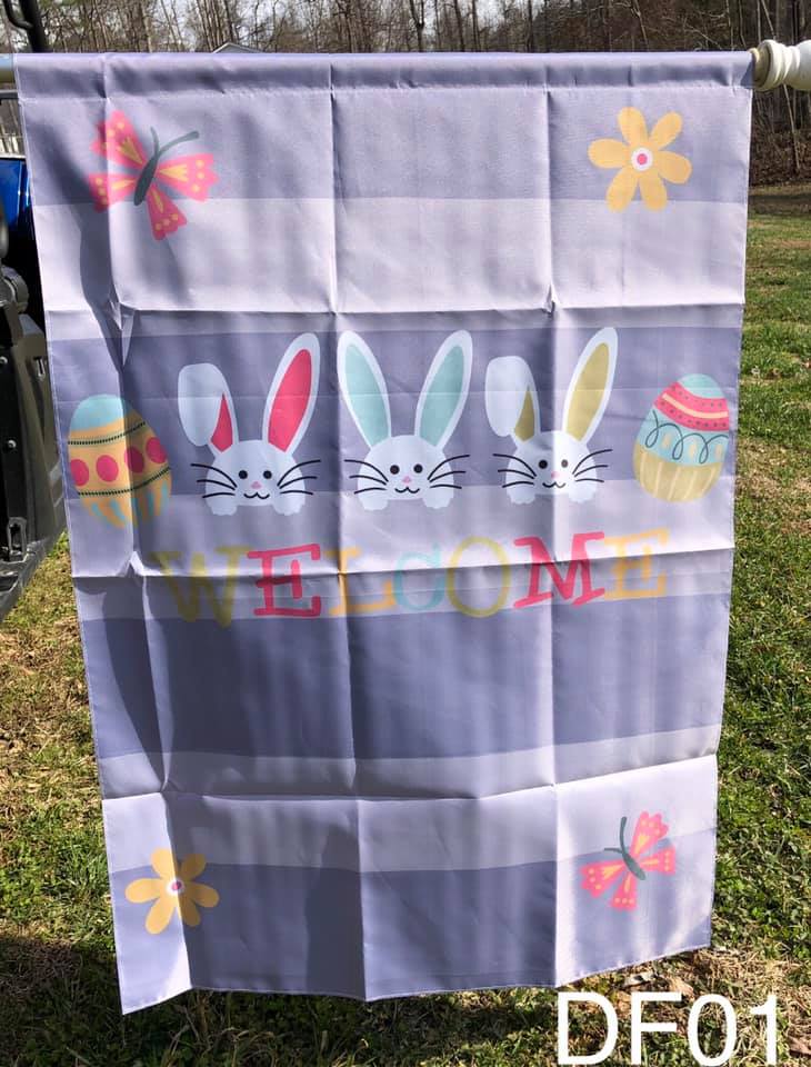 Decorative Flags - DF01 - Grey Bunny Line Up