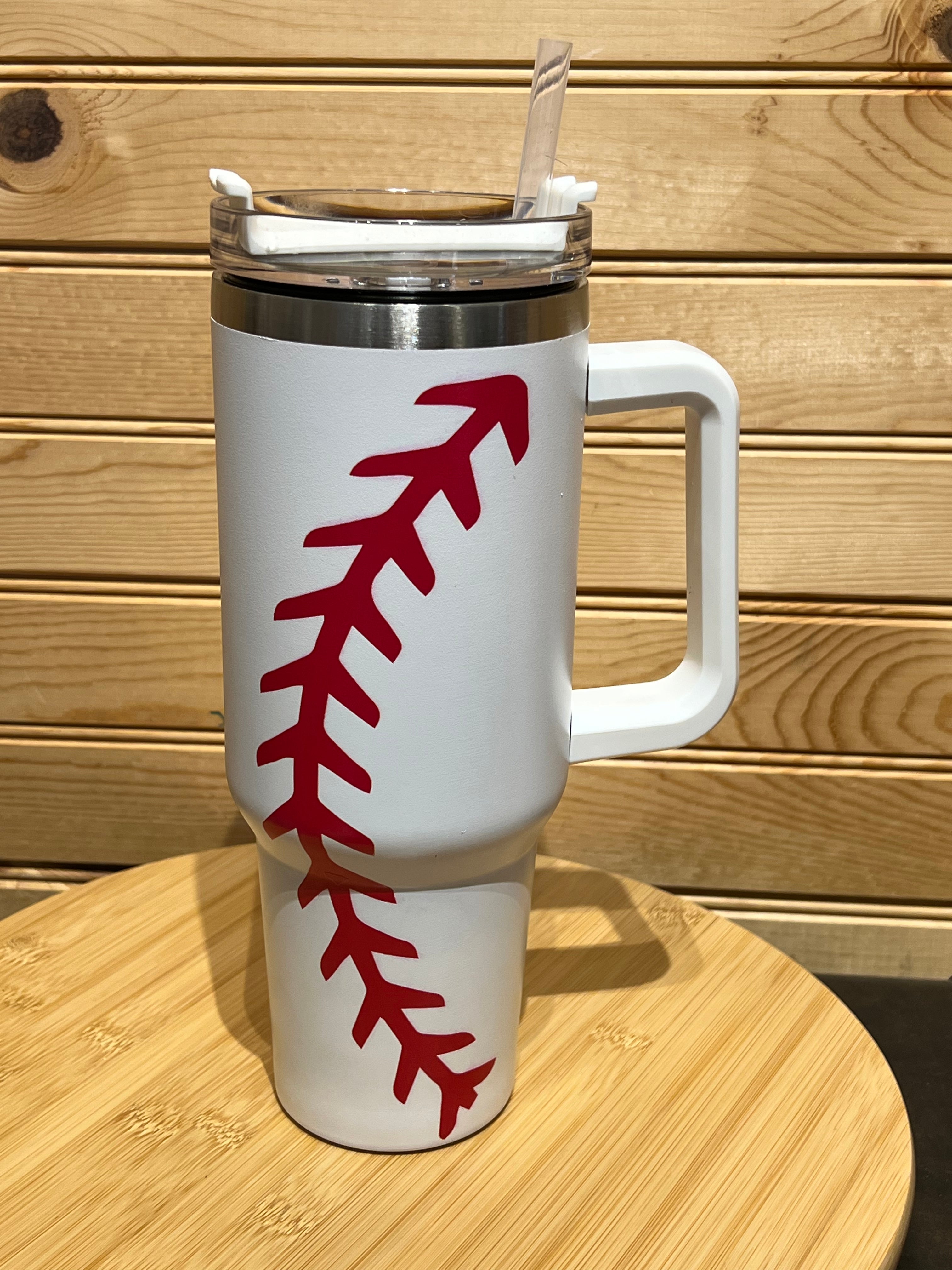 X Large Double Wall Handle Tumbler - Baseball