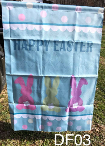 Decorative Flags - DF03 - Bunny Backs - Happy Easter