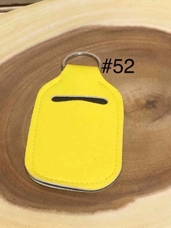 Neoprene Hand Sanitizer Keyring - #52 - Yellow