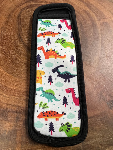 Trim Popsicle - Colorful Dinos with dots