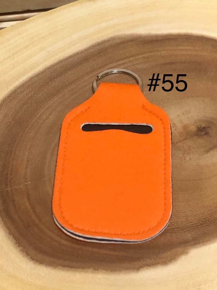 Neoprene Hand Sanitizer Keyring - #55 - Orange