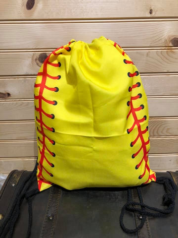 Drawstring Backpack - Softball
