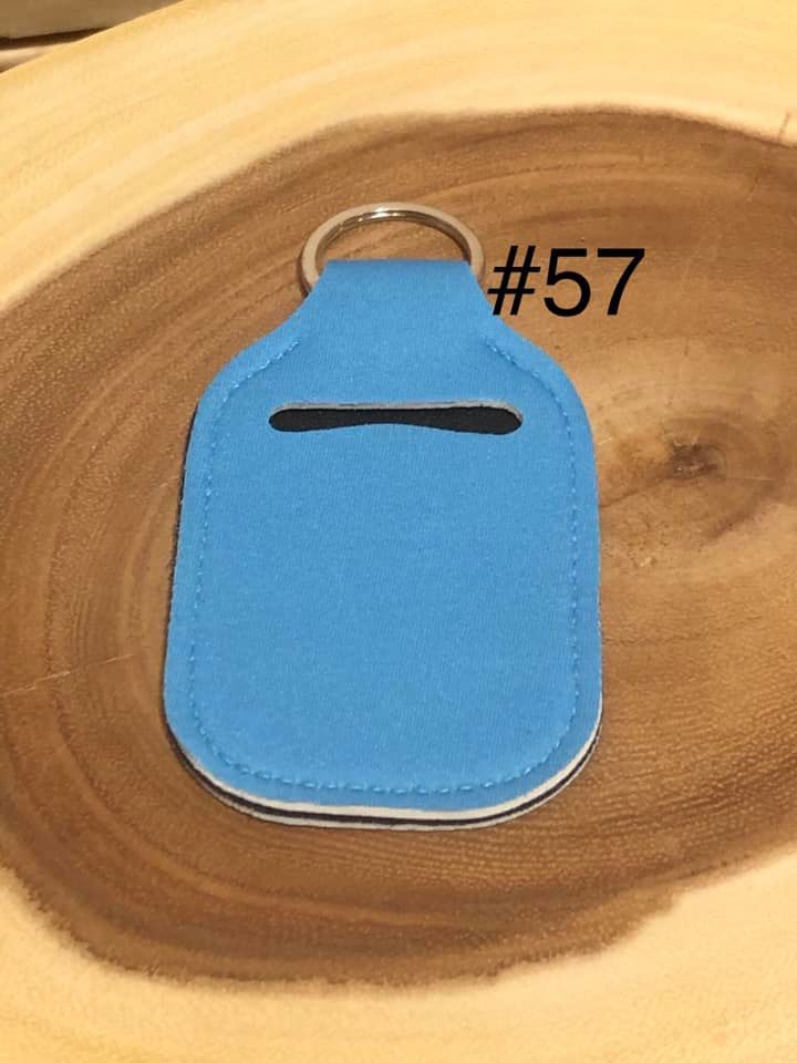 Neoprene Hand Sanitizer Keyring - #57 - Blue