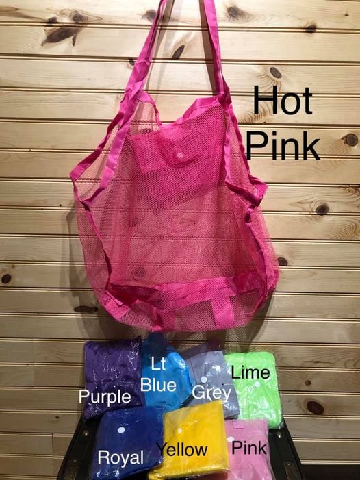 Large Mesh Beach Tote - Lite Blue