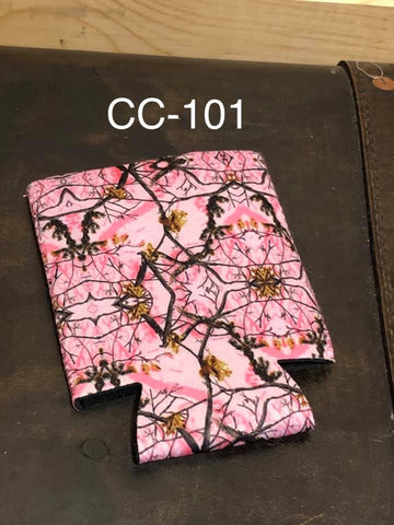 Can Cooler/Sleeve - CC101 - Light Pink Camo