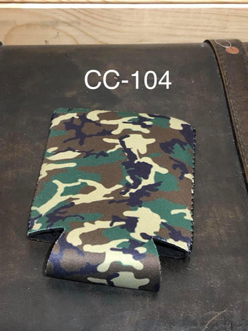 Can Cooler/Sleeve - CC104 - Camo Green / Tan