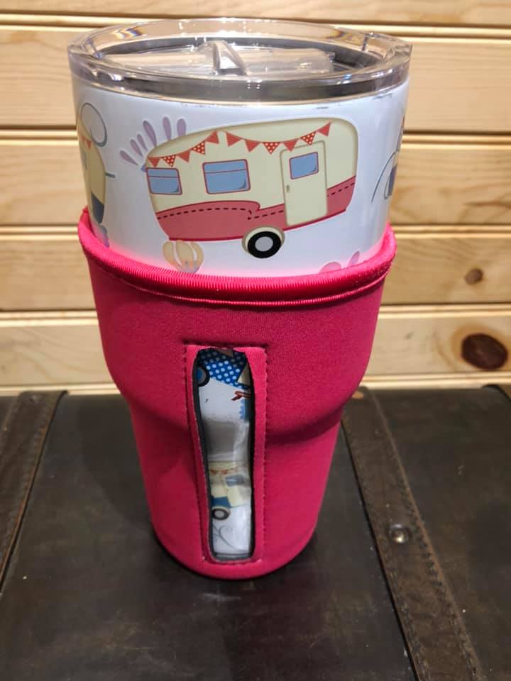 Drink Sleeve for Soft Drinks or Coffee Drinks - Pink