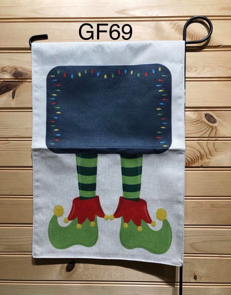 Garden Flag - GF69 - Blackboard with Elf Legs