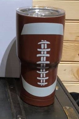 Sports 30 oz Stainless Tumbler - Football