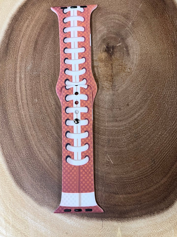 Pattern Silicon Apple Watch Bands - Football.  - 42 mm / 44 mm