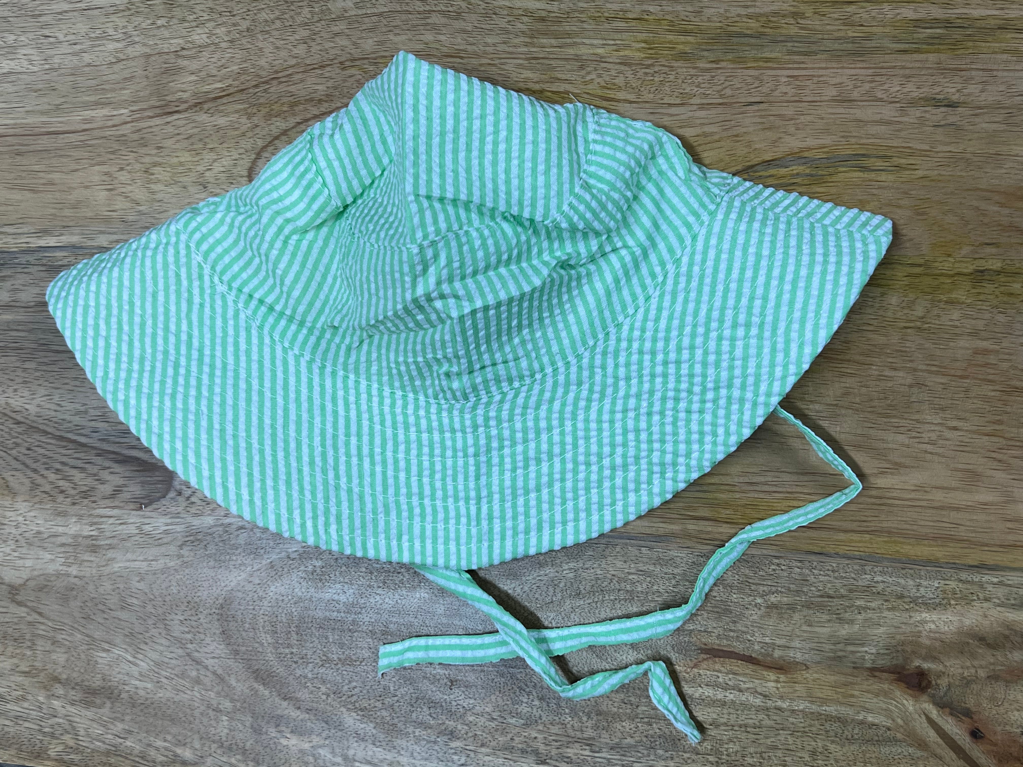 Toddler Seersucker Sun Hat - Green