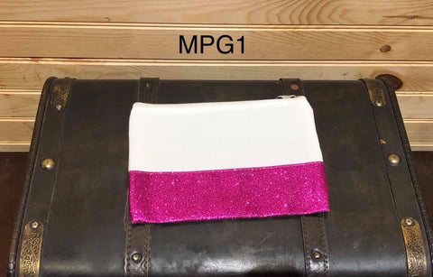 Polyester Canvas Makeup/Pouch MPG1 - Fushia Glitter