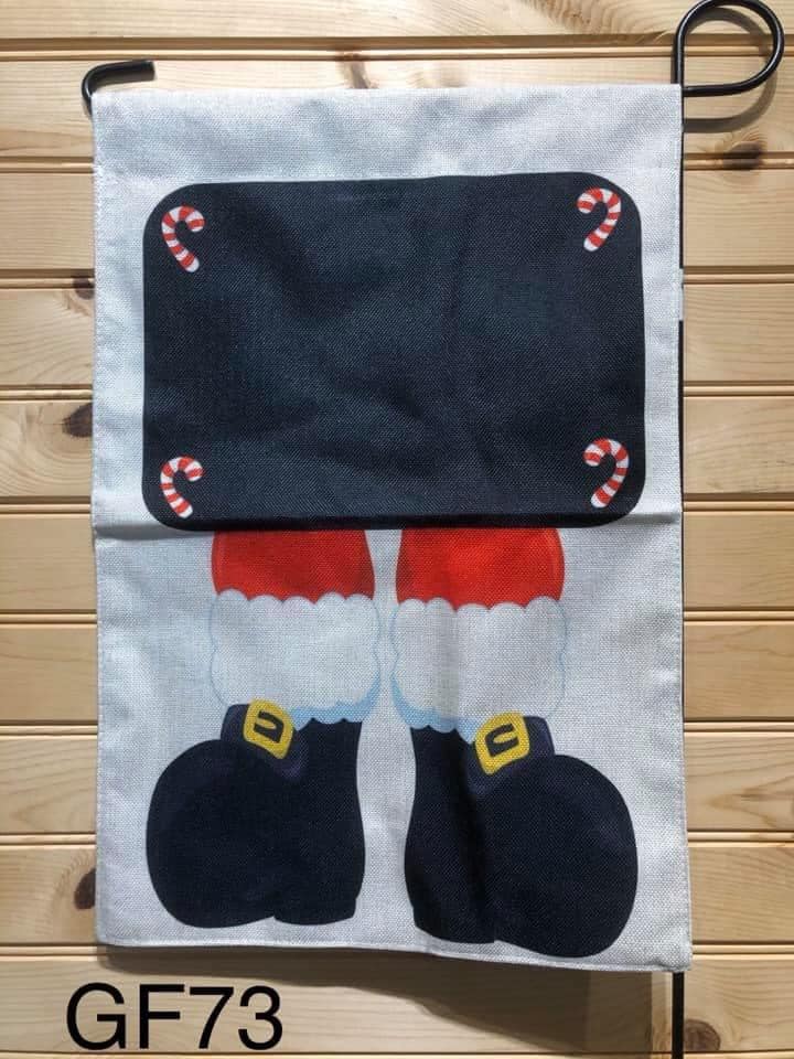 Garden Flag - GF73 - Blackboard with Santa Legs