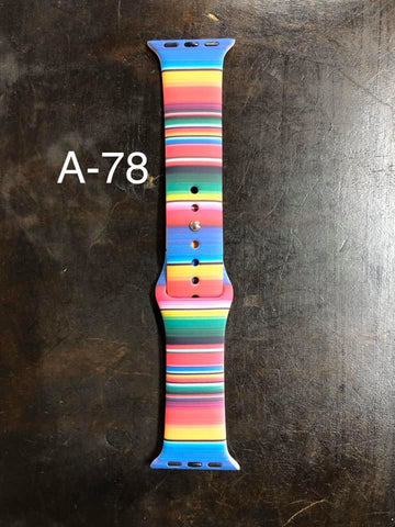 Pattern Silicon Apple Watch Bands - #78 - 38mm / 40 mm