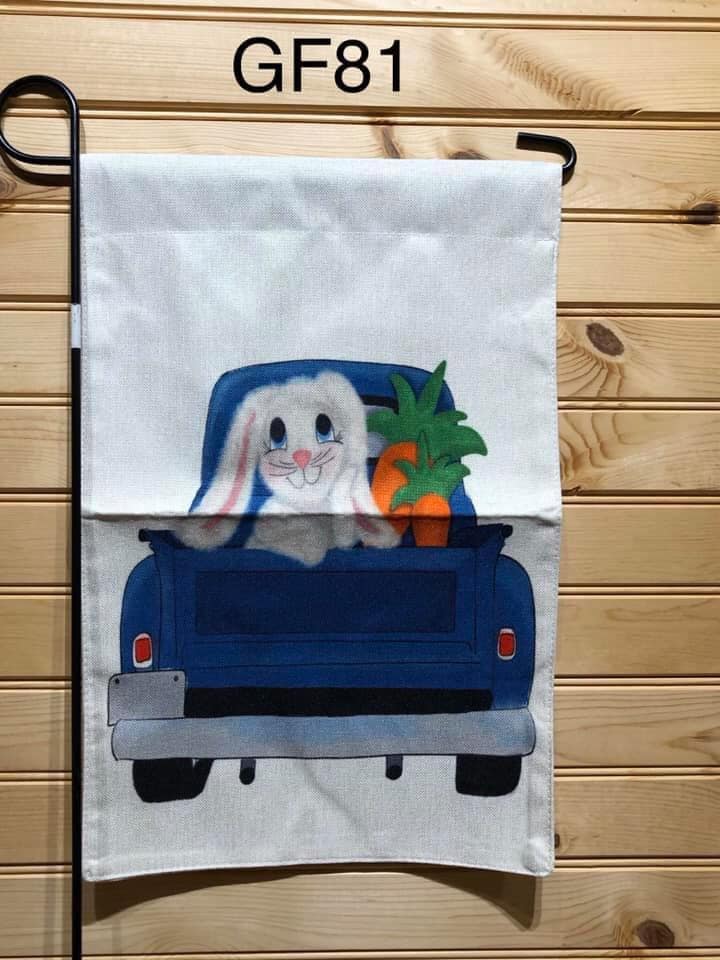 Garden Flag - GF81 - Truck with Easter Bunny