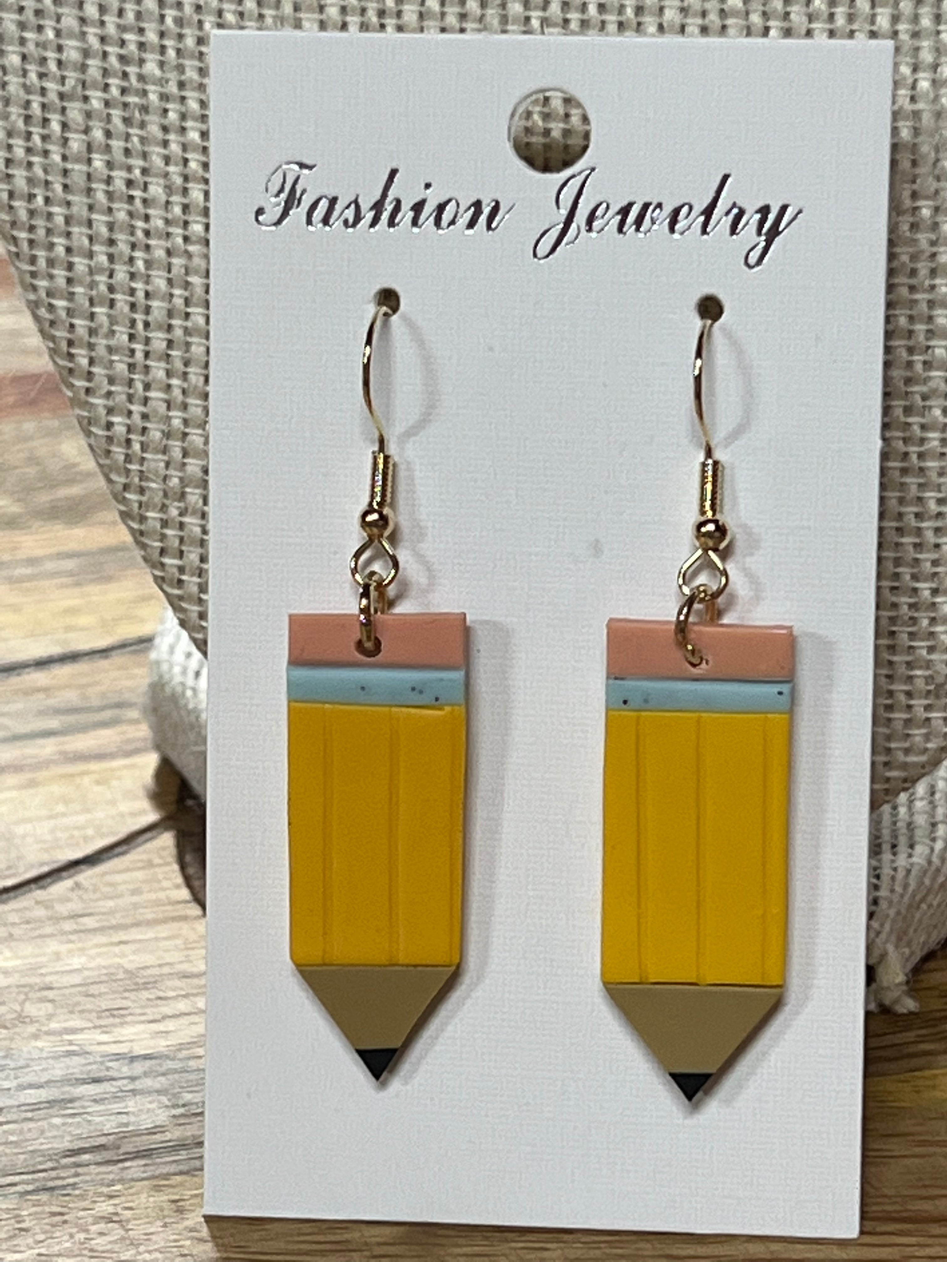 Pencil Earring - Yellow