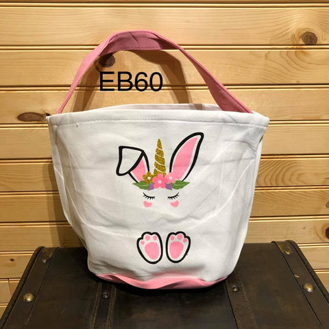 Easter Basket - EB60 - Unicorn Bunny - Pink