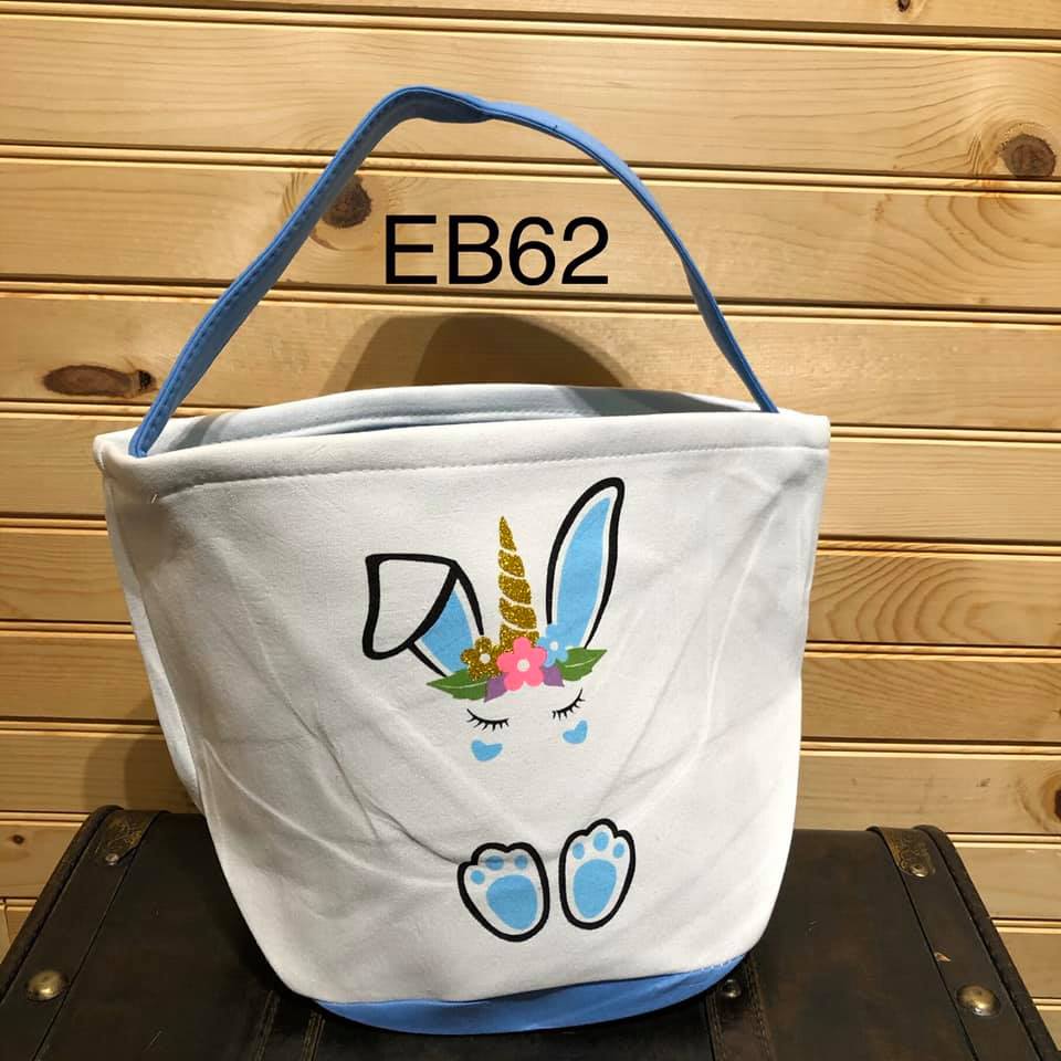 Easter Basket - EB62 - Unicorn Bunny - Blue