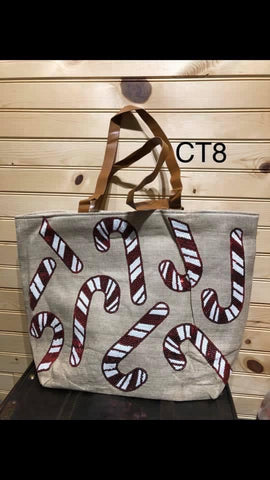Christmas Tote. Candy Cane