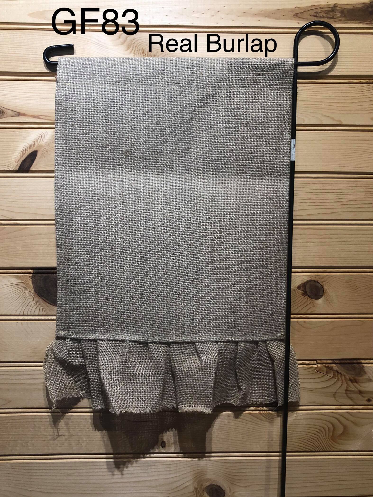 Garden Flag - GF83 - Real Burlap with Pleated Straight Bottom