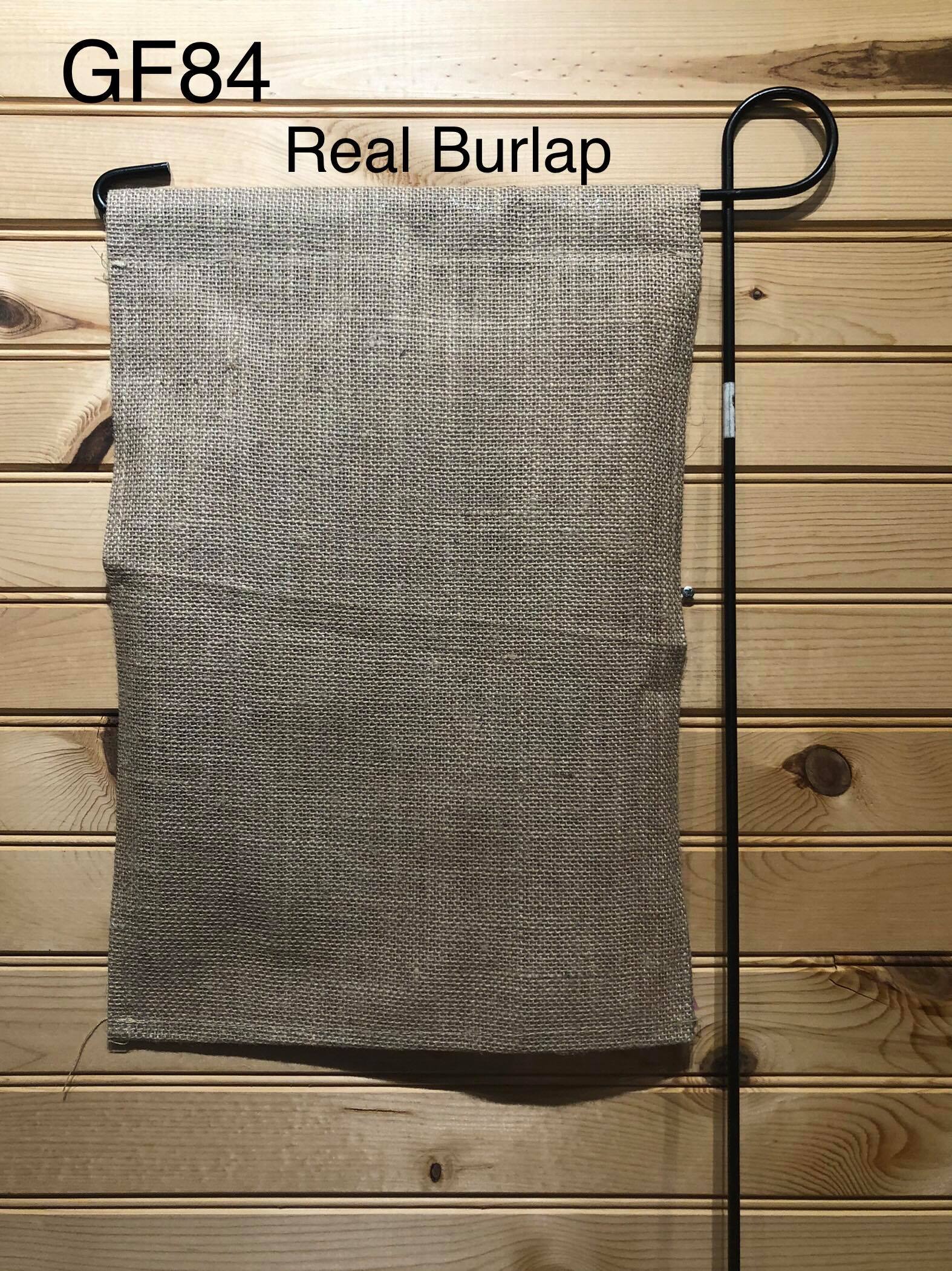 Garden Flag - GF84 - Real Burlap with Straight Bottom