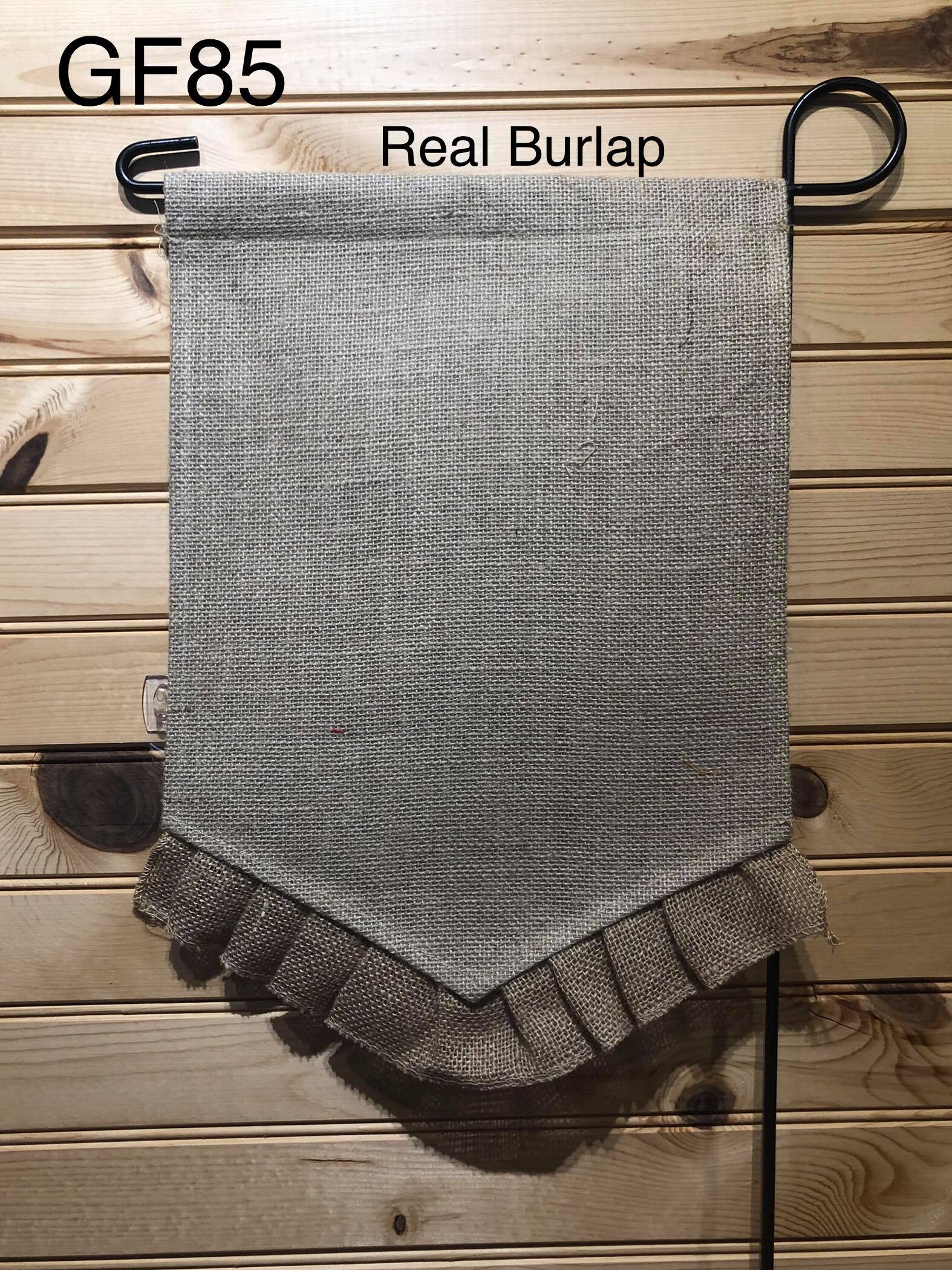 Garden Flag - GF85 - Real Burlap with V Pleated Bottom