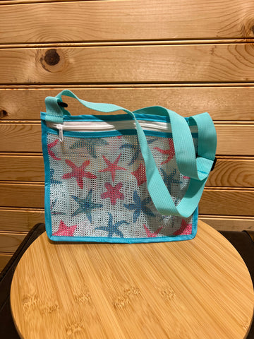 Seashell Bag - Teal Starfish.