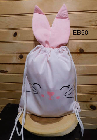 Easter Drawstring Backpack - Bunny - Pink Ears