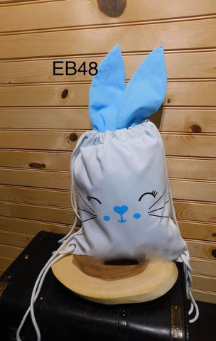 Easter Drawstring Backpack - Bunny - Blue Ears