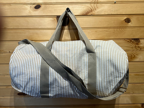 Seersucker Duffle Bag - Khaki