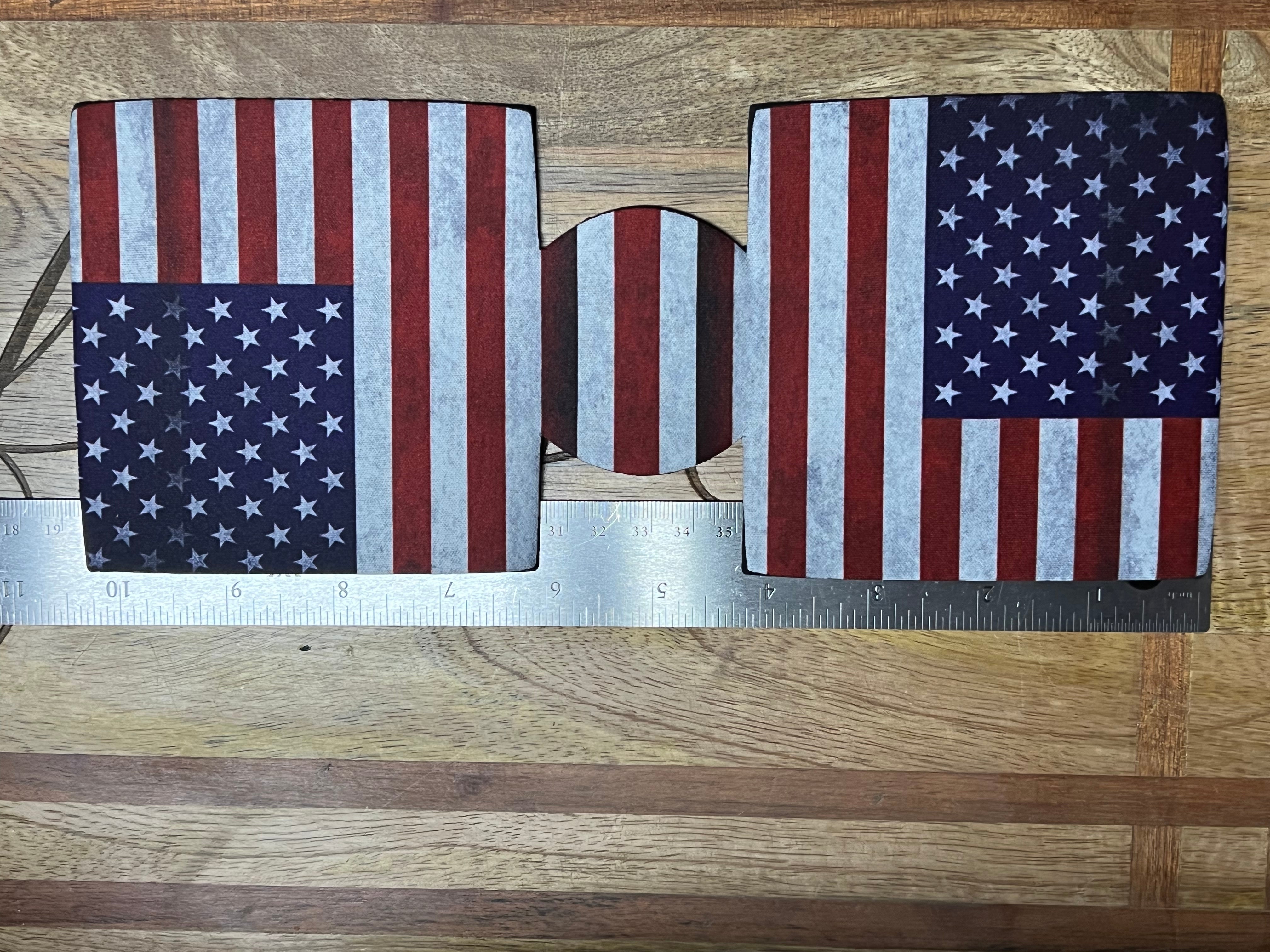 Oversized UnSewn Can Sleeve - American Flag