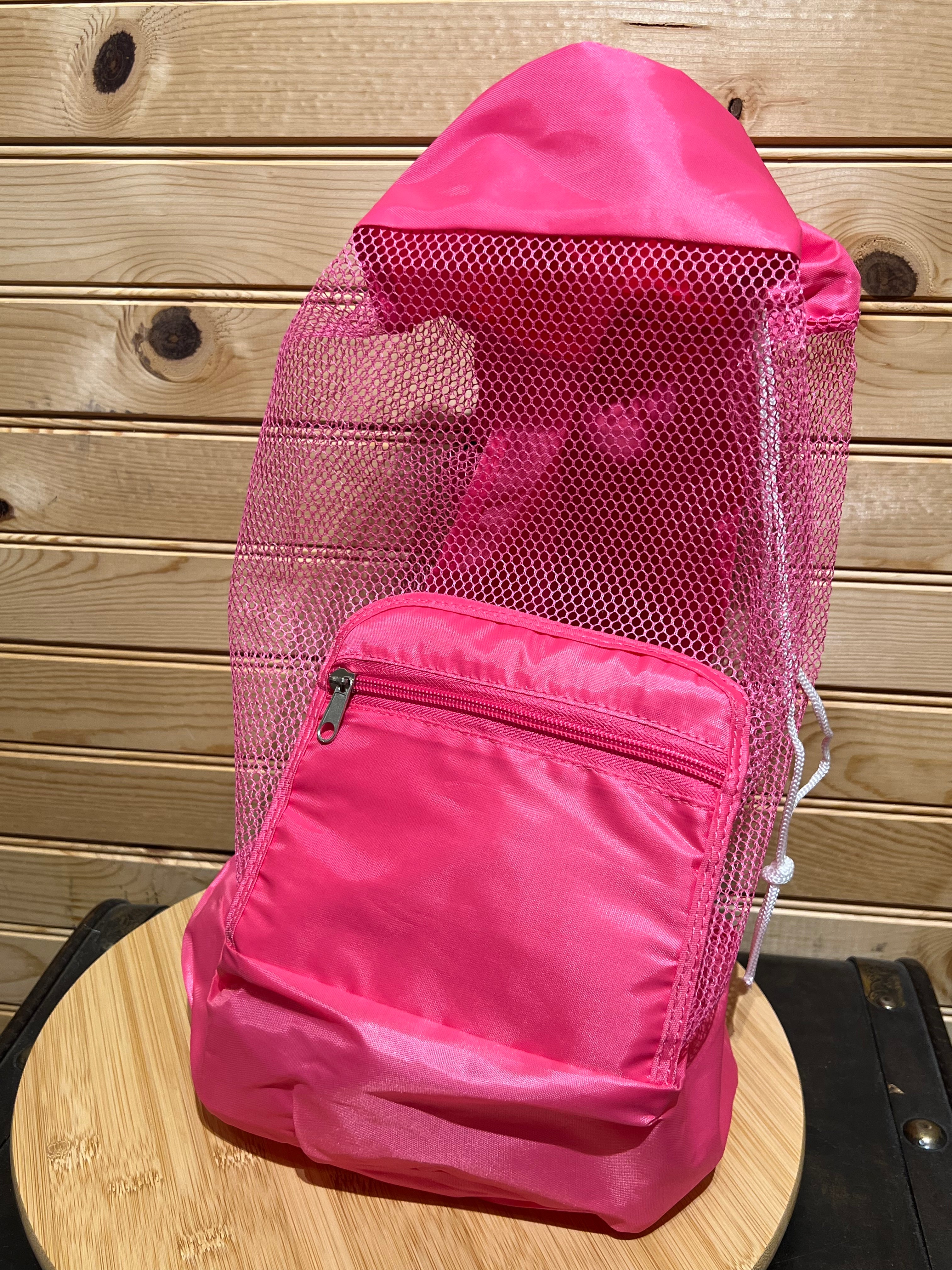 Seashell and Beach toy Backpack Bag - Pink (Large)