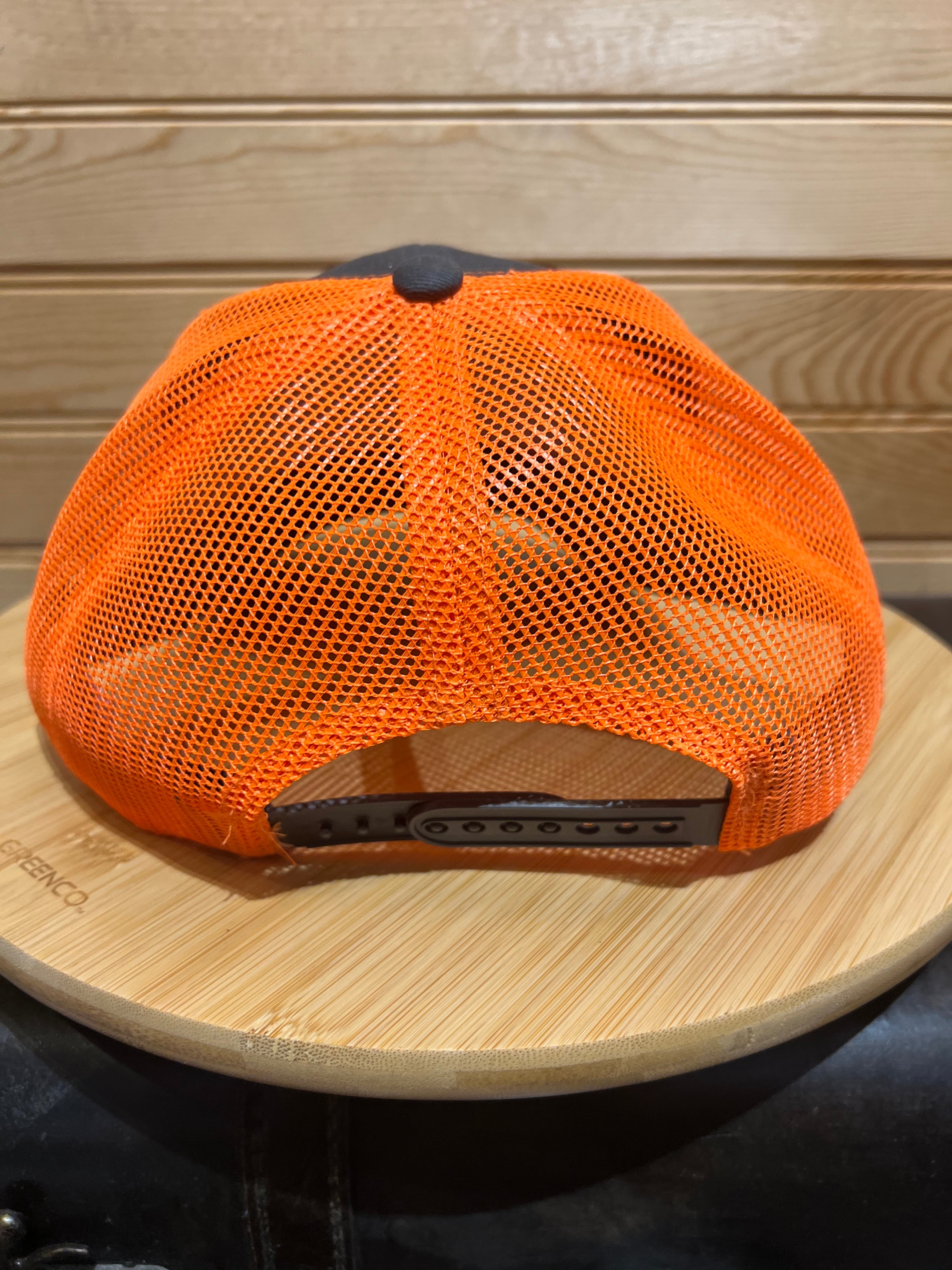 Authentic Head Shot by KC Caps - Snap Back - Orange Mesh / Grey Front