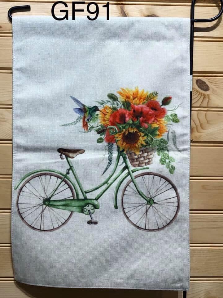 Garden Flag - GF91 - Bicycle with Flowers