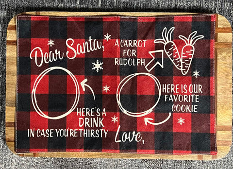Dear Santa Placemat with wheat back