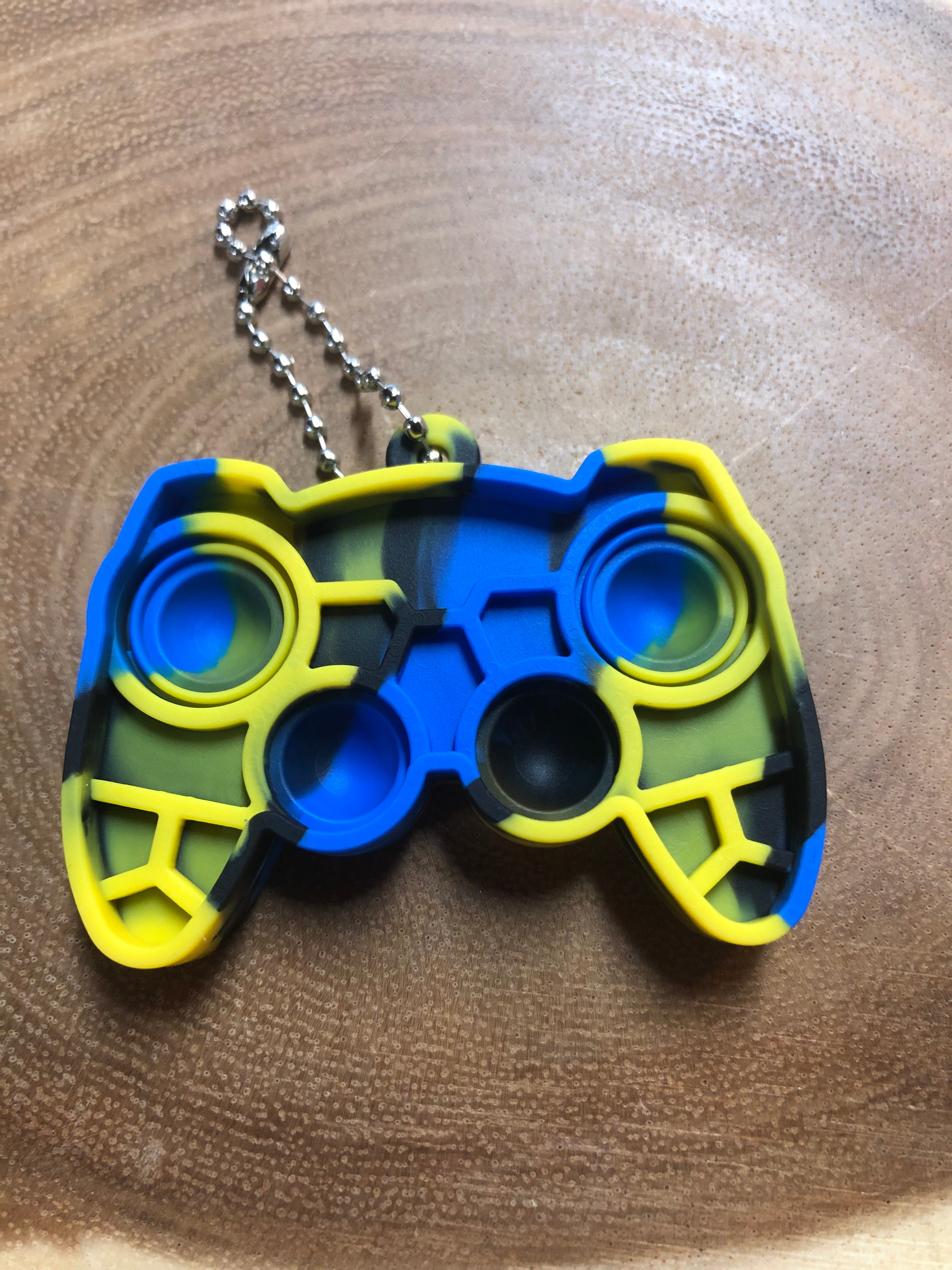 Pop Toy Keyring - Blue, Black and Yellow Controller