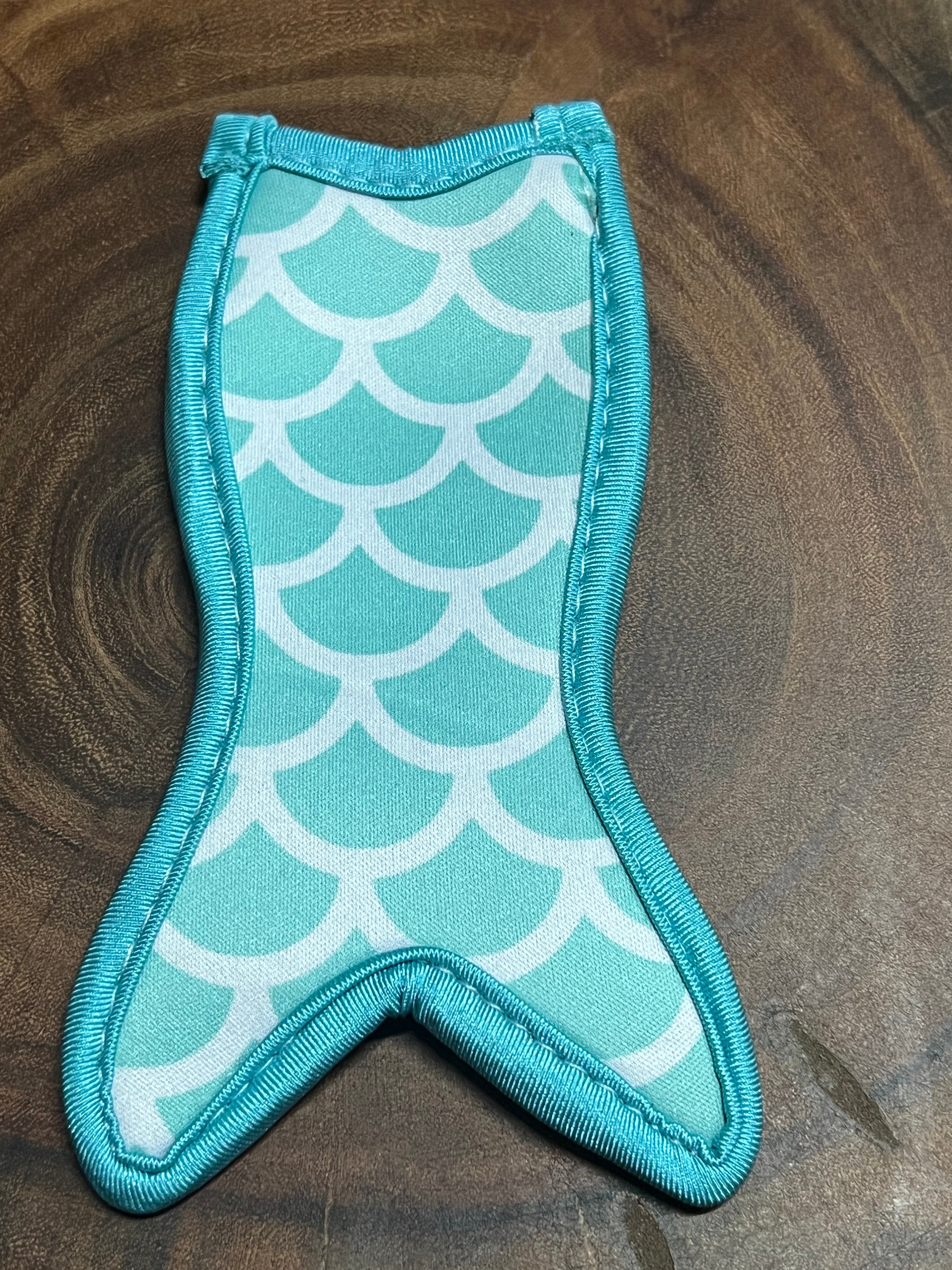 Mermaid Popsicle Holder - #5 - DK Teal / White