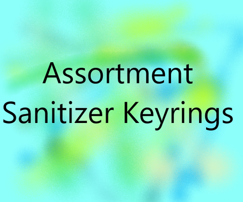Assortment Neoprene Sanitizer Keyring - Pack of 10