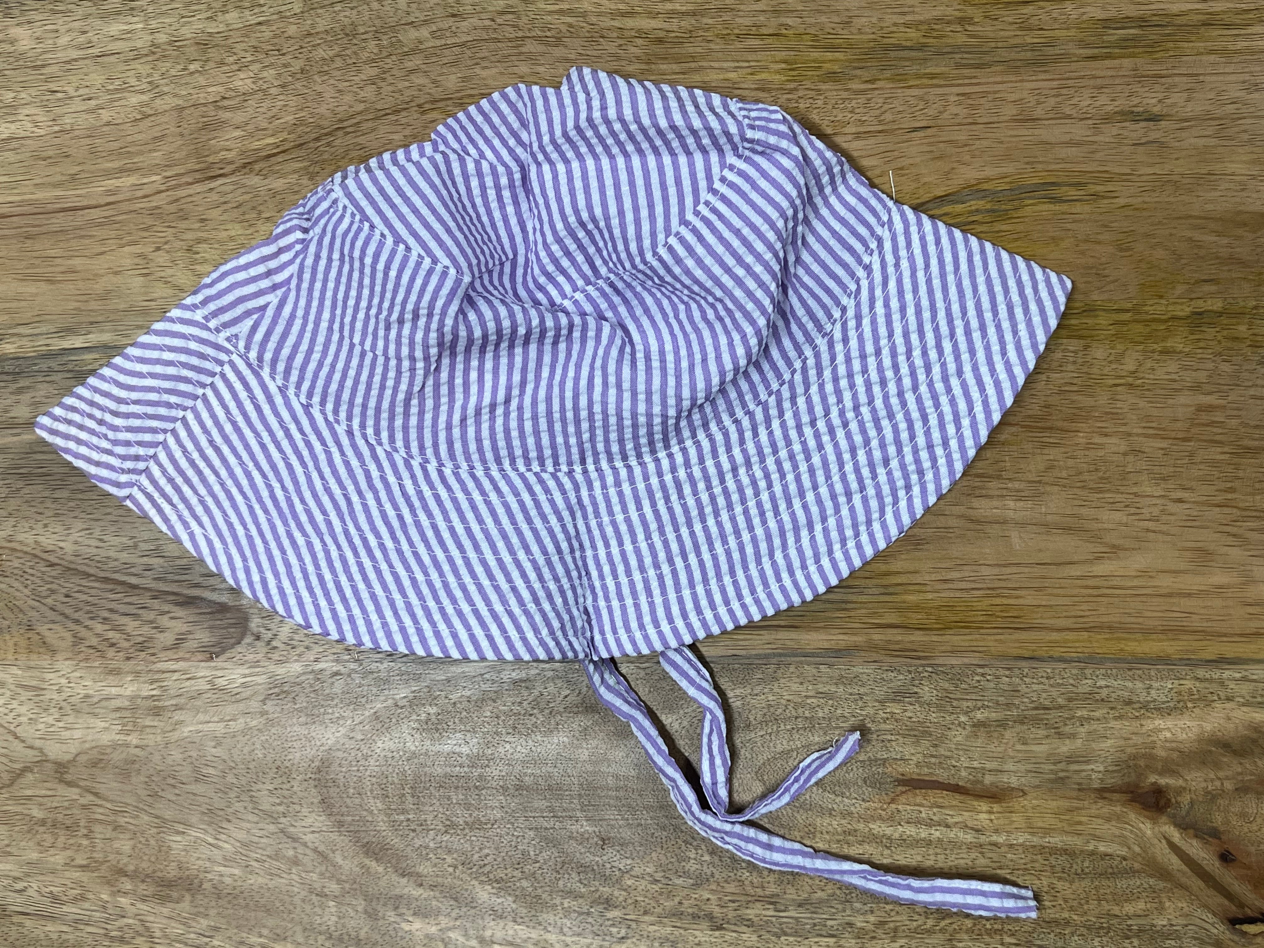 Toddler Seersucker Sun Hat - Purple